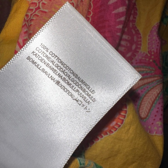 FARM RIO Macaw Bloom Crop Cotton Shirt Size Medium - Picture 8 of 8